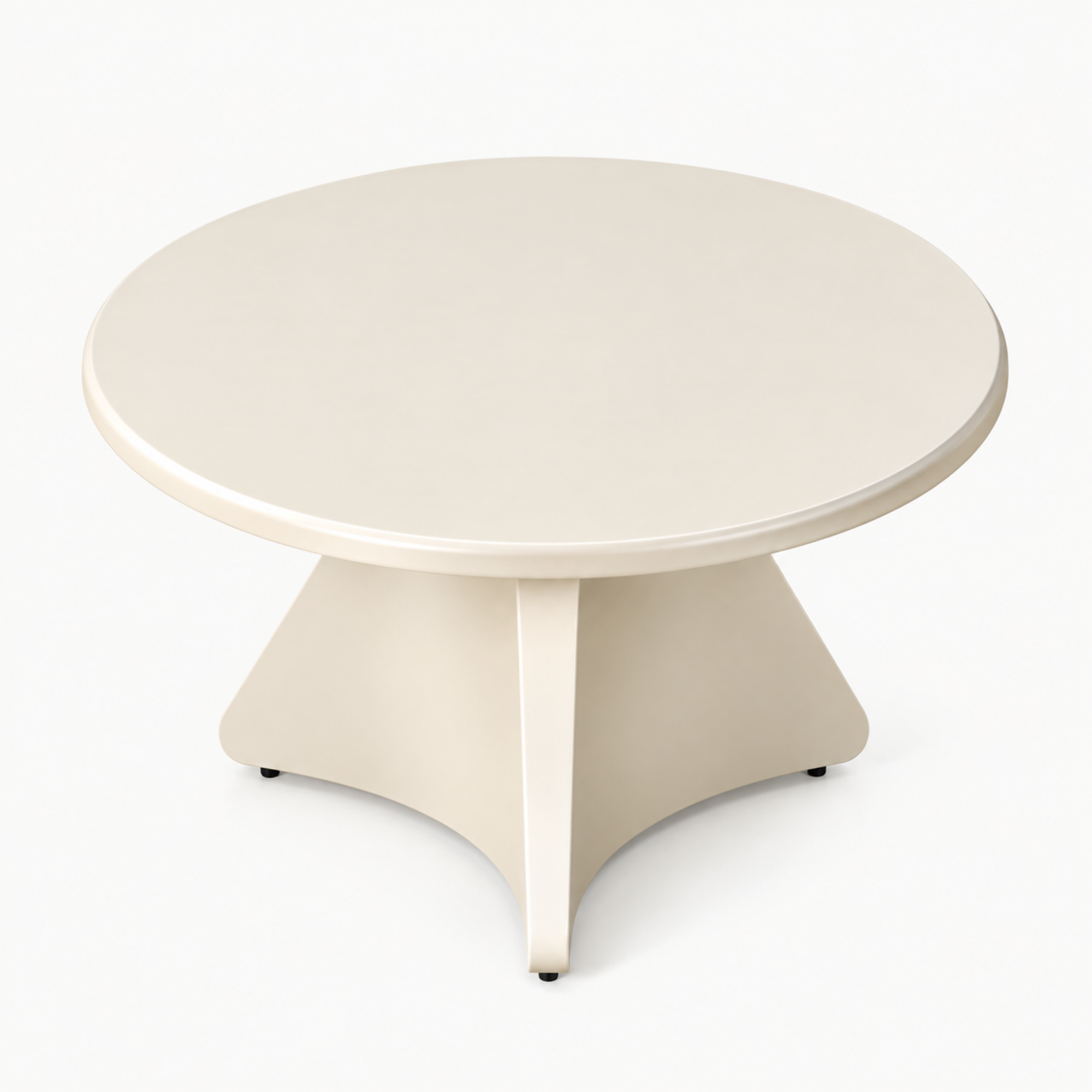 Ivory Sculptural Round Coffee Table